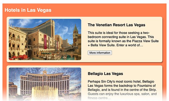 Simple card layout example in a medium sized viewport Simple card layout example in a medium sized viewport