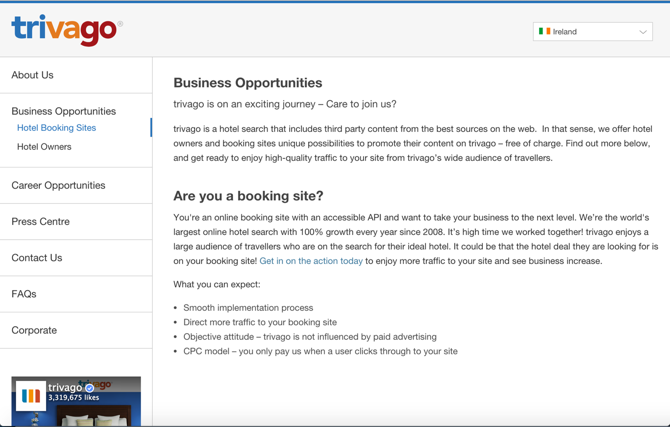 Company Pages before Company Pages before