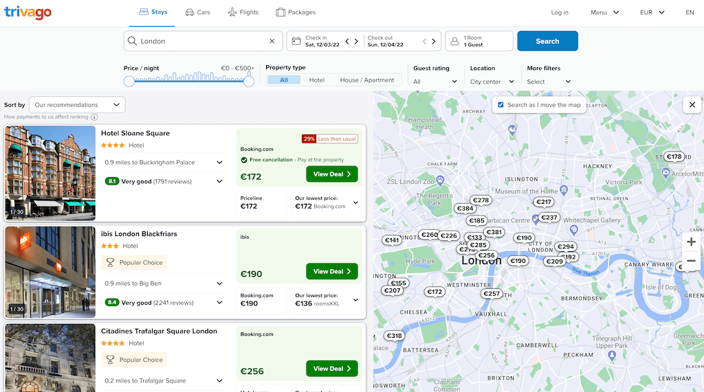 Figure 1: Overview of trivago's product