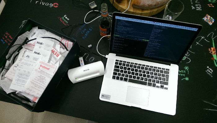 A picture of my setup Receipt unit tests